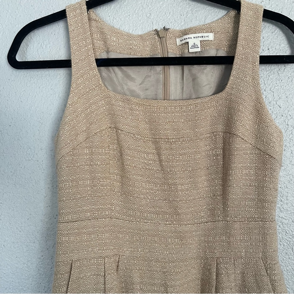 Tan Tweed Dress
